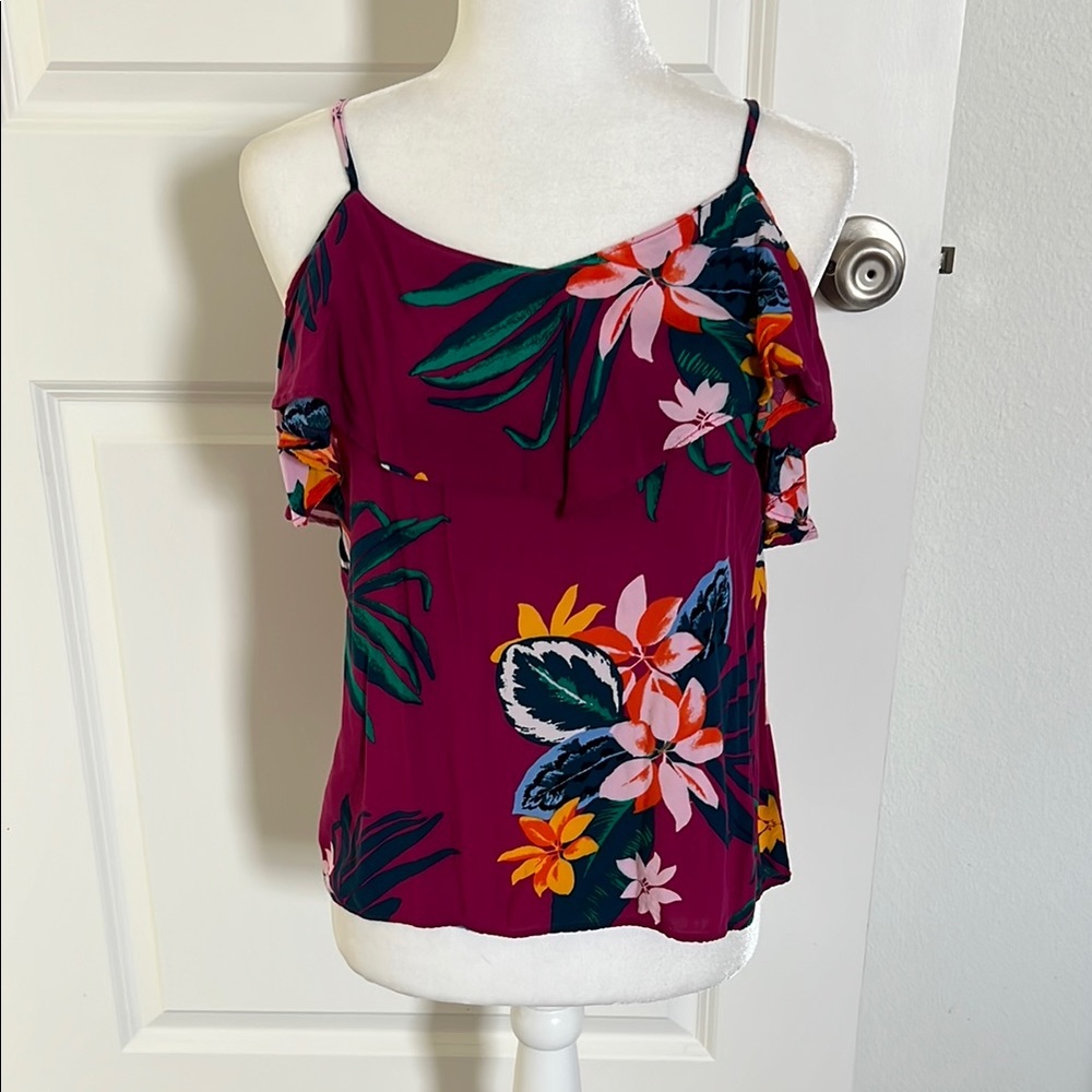 EUC Old Navy Purple Floral Tank Top XS